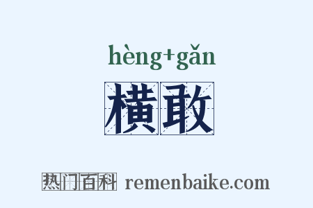 横敢是什么意思的图片